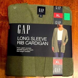 Size XL Gap Long Sleeve Rib Cardigan